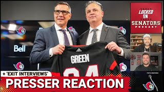 Immediate Reaction From Ottawa Senators Introductory Press Conference For Head Coach Travis Green