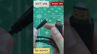 Dây Micro HDMI Sang HDMI 1080P 60Hz Đen Tròn Dẻo NYT M2H101  #nytreview #nytvn #hdmi #model1184