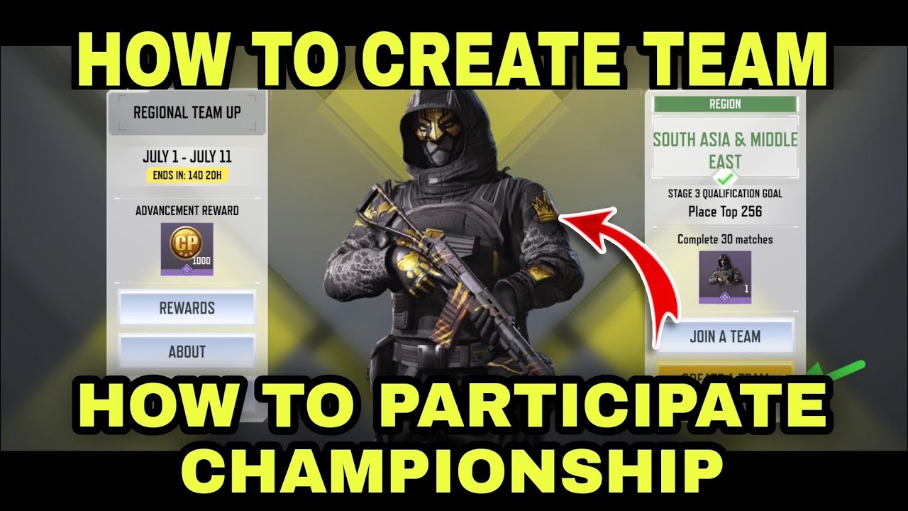 how to participate championship Stage 2 cod mobile how to create your