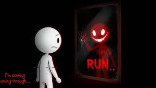 If Your Reflection Moves First — RUN | Analog Horror PSA