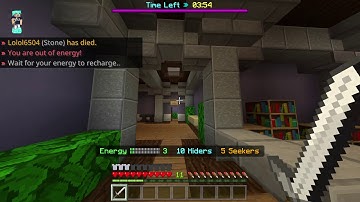 Playing Hide and Seek as a seeker (Minecraft Hive Server)