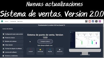 Nuevas actualizaciones. Sistema de punto de venta desarrollado con Laravel