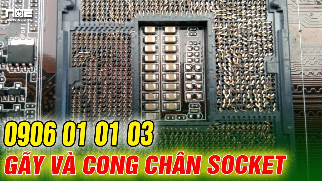 Tự sửa main máy tính bị gãy chân socket - YouTube