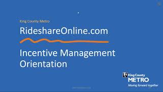 ETC / ADMINISTRATOR INCENTIVE MANAGEMENT ORIENTATION
