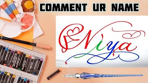 Niya Name Signature Calligraphy Status | How to Draw, Cursive Calligraphy with Cut Marker