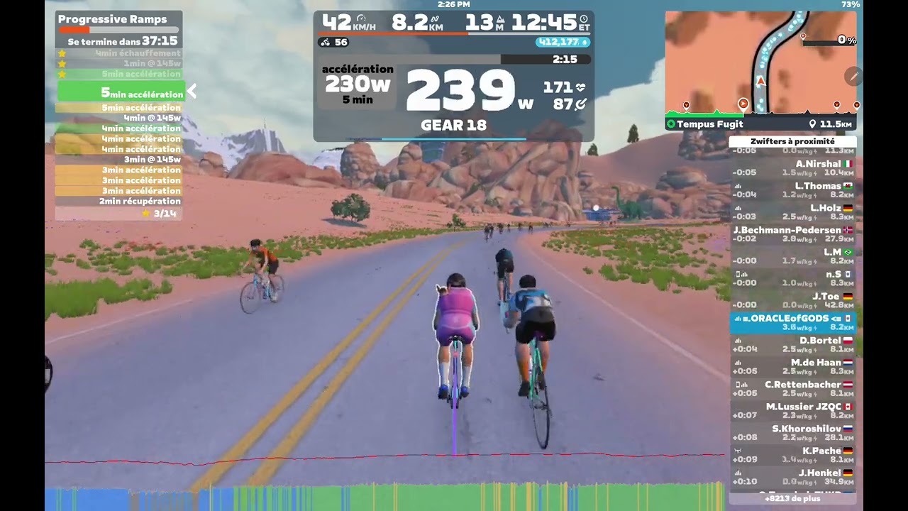 ZWIFT #82 GRAN FONDO PROGRESSIVE RAMPS