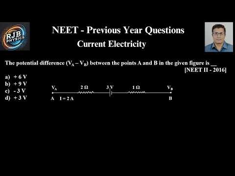 The potential difference VA – VB between the points A and B in the given figure is