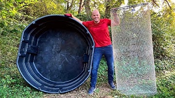 GIANT TURTLE TRAP and AQUARIUM in my Backyard!