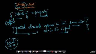 Stable sort | Insertion sort | Data Structure & Algorithms | Appliedcourse