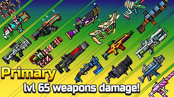 Pixel Gun 3D - LvL 65 Primary Weapons Shots Damage