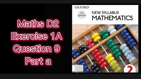 Mathematics book (d2)| 7th addition|Exercise#1A|Q#9|Part a|Mathematics at Home| In urdu