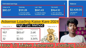 How To Make Adsense Loading | Adsense Loading Kaise Kare 2023 | High Cpc Keywords New Tricks Method