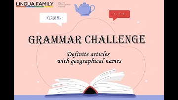 Definite articles with geographical names