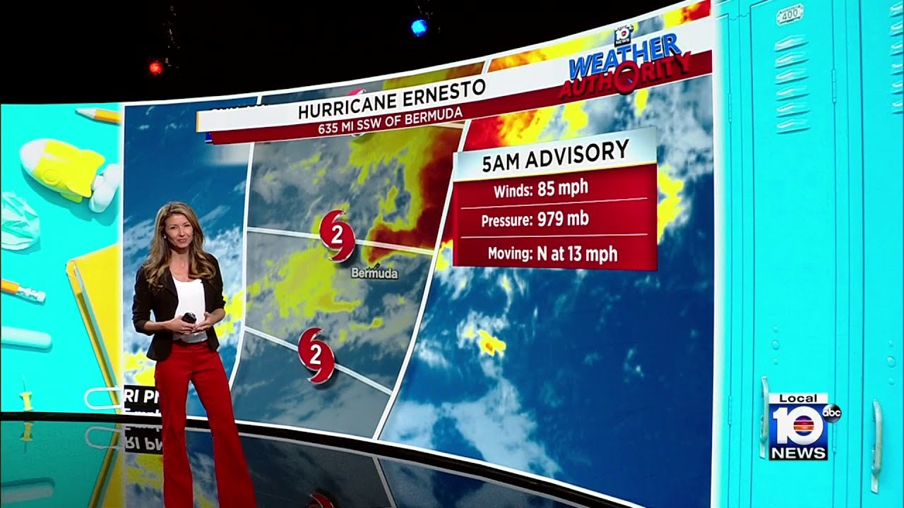 Hurricane Ernesto to strengthen to a Category 2
