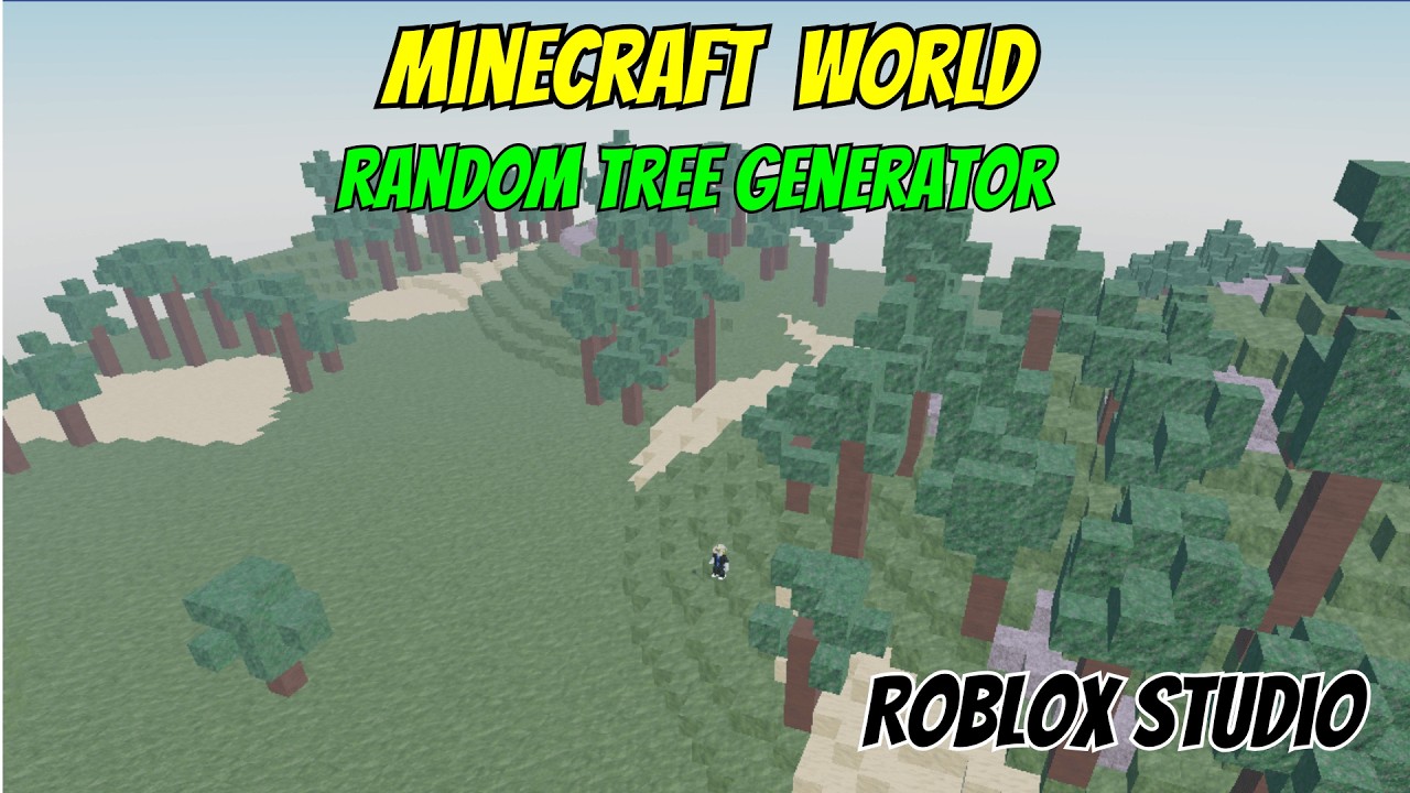 Build a Random Tree Generator in a Minecraft Style World - YouTube