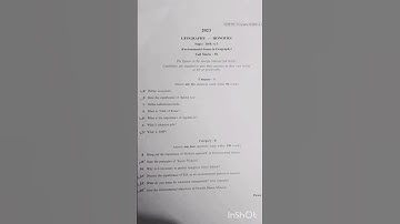 #EnvironmentalissuesinGeographyquestion2023#geography#6thsem #previousyearquestion