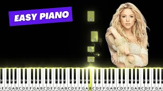 WAKA WAKA | SHAKIRA | EASY PIANO | PIANO TUTORIAL #PianoTutorial #EasyPiano #SlowPiano