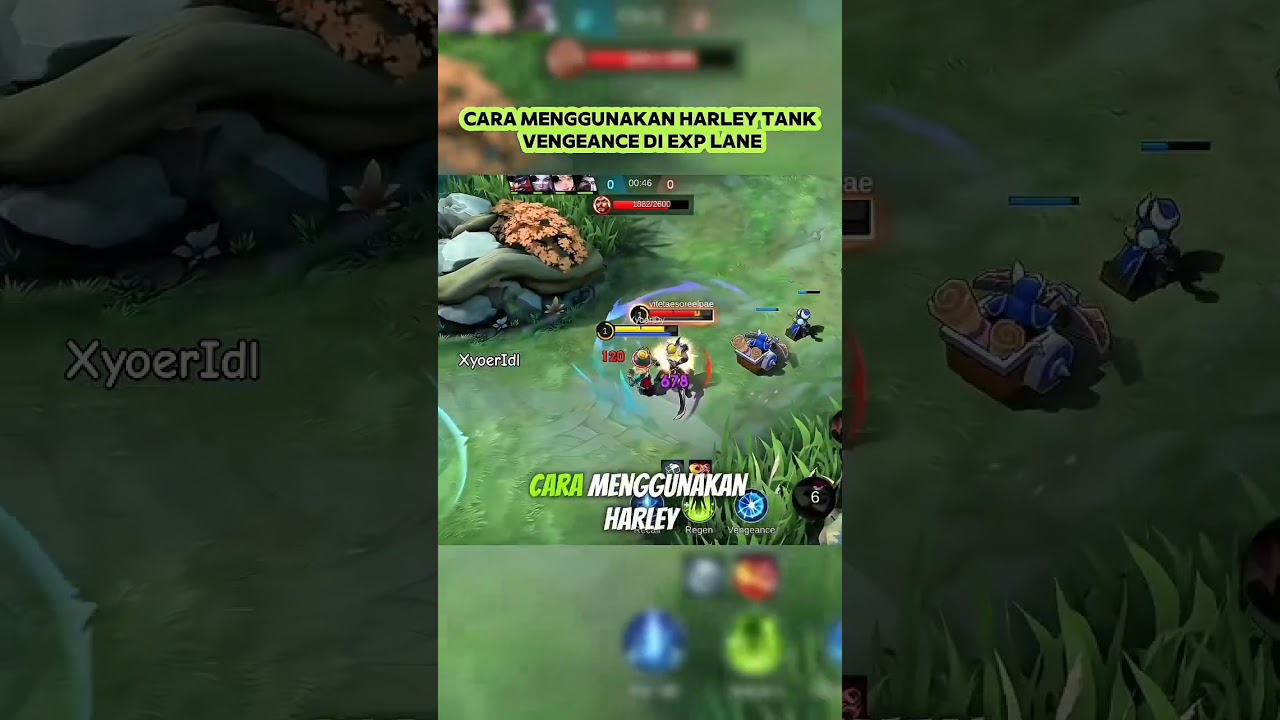 Cara Pake Harley Tank Spell Vengeance di Exp Lane 