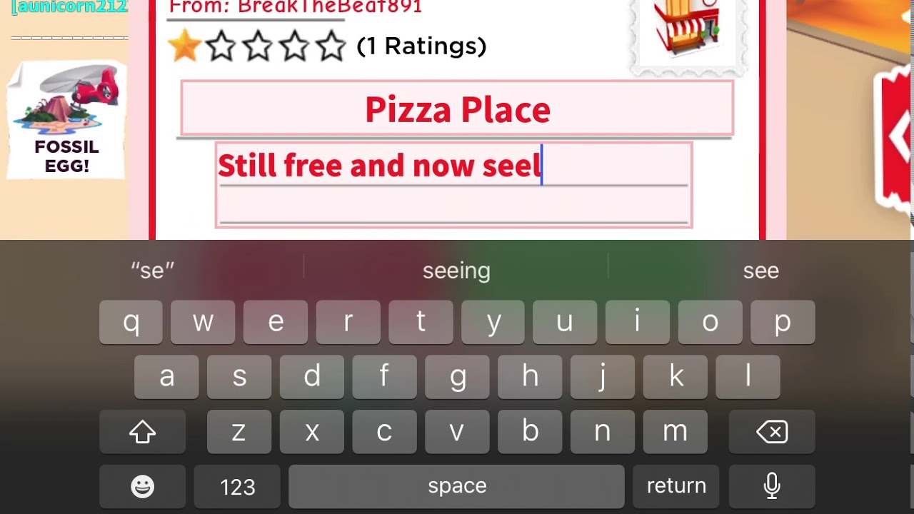 Adopt me new pizza place made by me YouTube