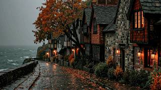 Autumn Reflections by the Sea | Gothic Village Ambience | Dark Academia Piano to Deep Focus