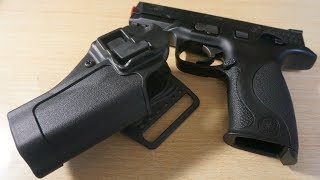 サバゲやタクトレに最適！BLACKHAWKの実銃用CQCホルスター！（M&P 東京マルイのグロック17，18用）