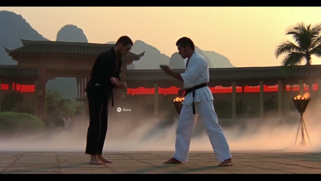 Spirit of the Dragon 🐉 | Bruce Lee-Inspired AI Fight Scene (Sora Cinematic)