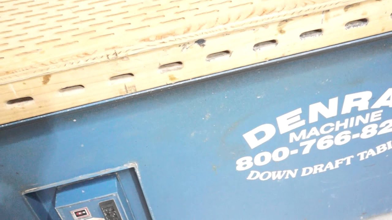 DENRAY 7200B 4'X6' DOWDRAFT SANDING TABLE