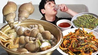 картинка: Морской суп из говядины и моллюсков MUKBANG REALSOUND ASMRE EATINGSHOW