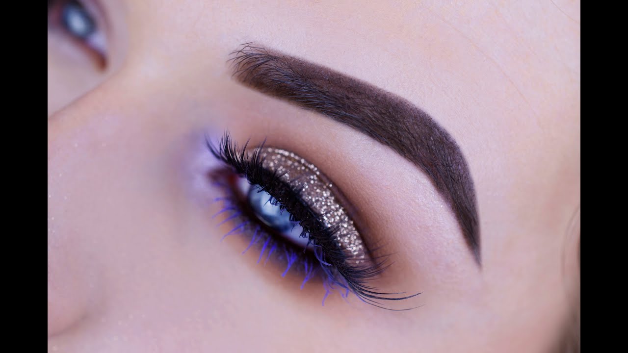 Bronze Glitter And Purple Eye Tutorial Nyx Cosmetics YouTube
