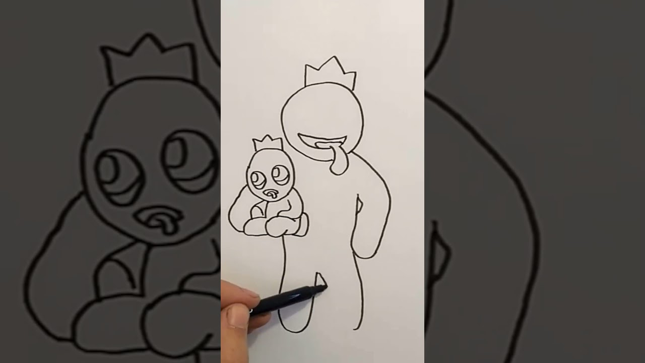 How To Draw Baby Blue from Rainbow Friends, Concept Art