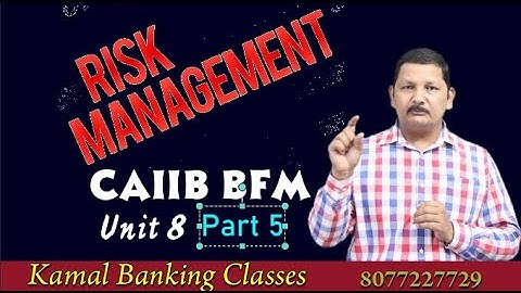 Unit 8 - Risk And basic Risk Framework Manangement(part 5) CAIIB BFM Module B by Kamal Sir