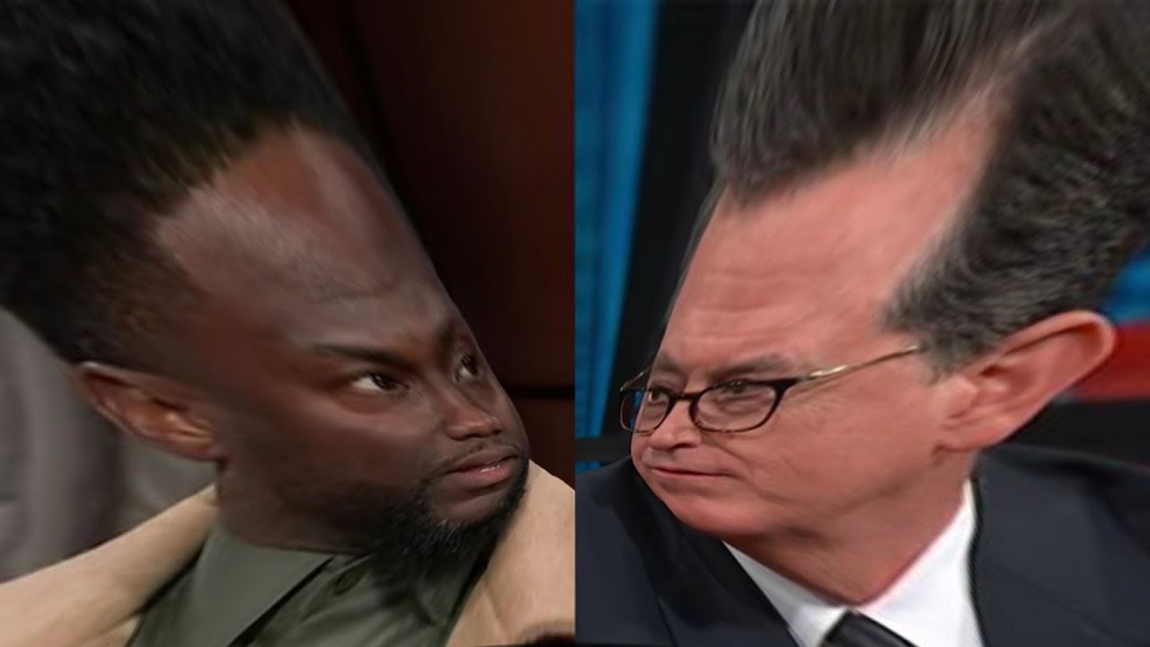 kevin hart and Stephen Colbert Can't Stop Banging the Table