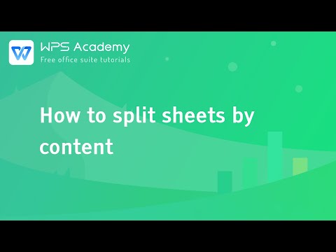 [WPS Academy] 1.8.2 Excel:How to split sheets by content