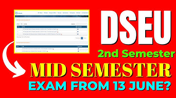 DSEU Delhi Polytechnic 2nd Semester Mid Sem Exam From 13 June ? Datesheet Explain