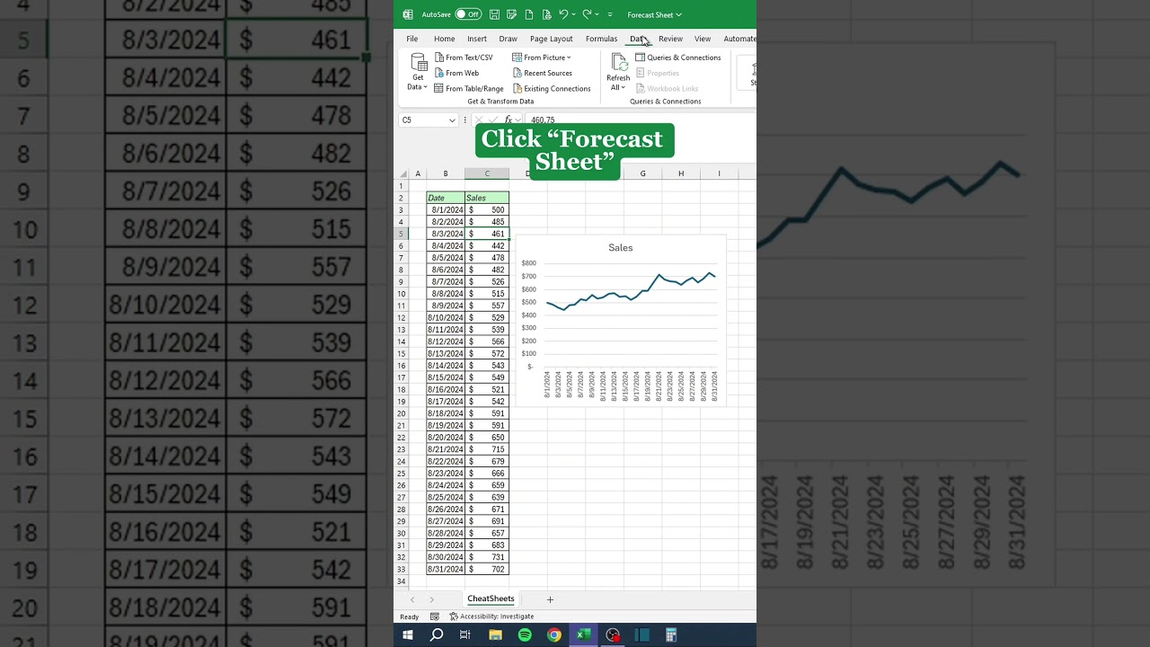 How to create a Forecast Sheet in Excel‼️ 