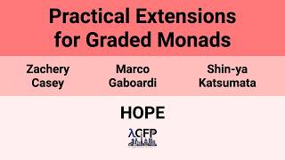 [HOPE'26] Practical Extensions for Graded Monads