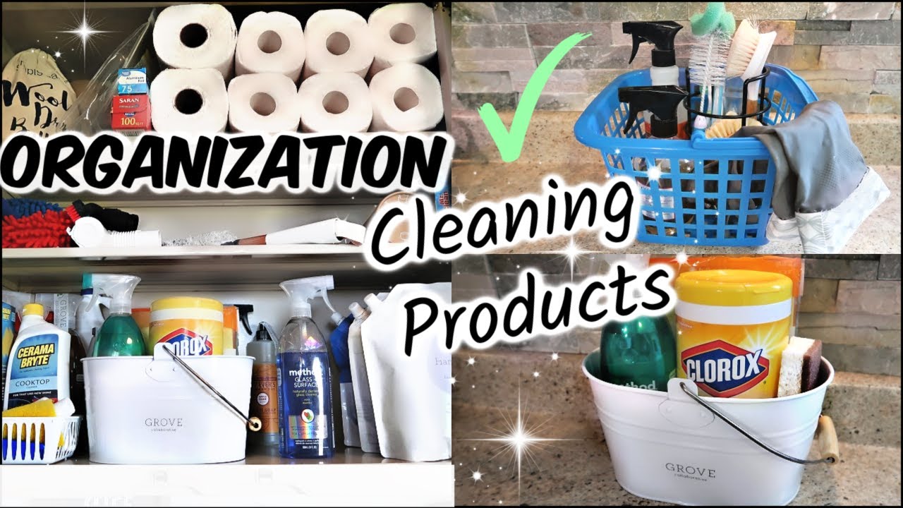 DECLUTTER & ORGANIZE WITH ME 2018  ORGANIZING MY CLEANING PRODUCTS 