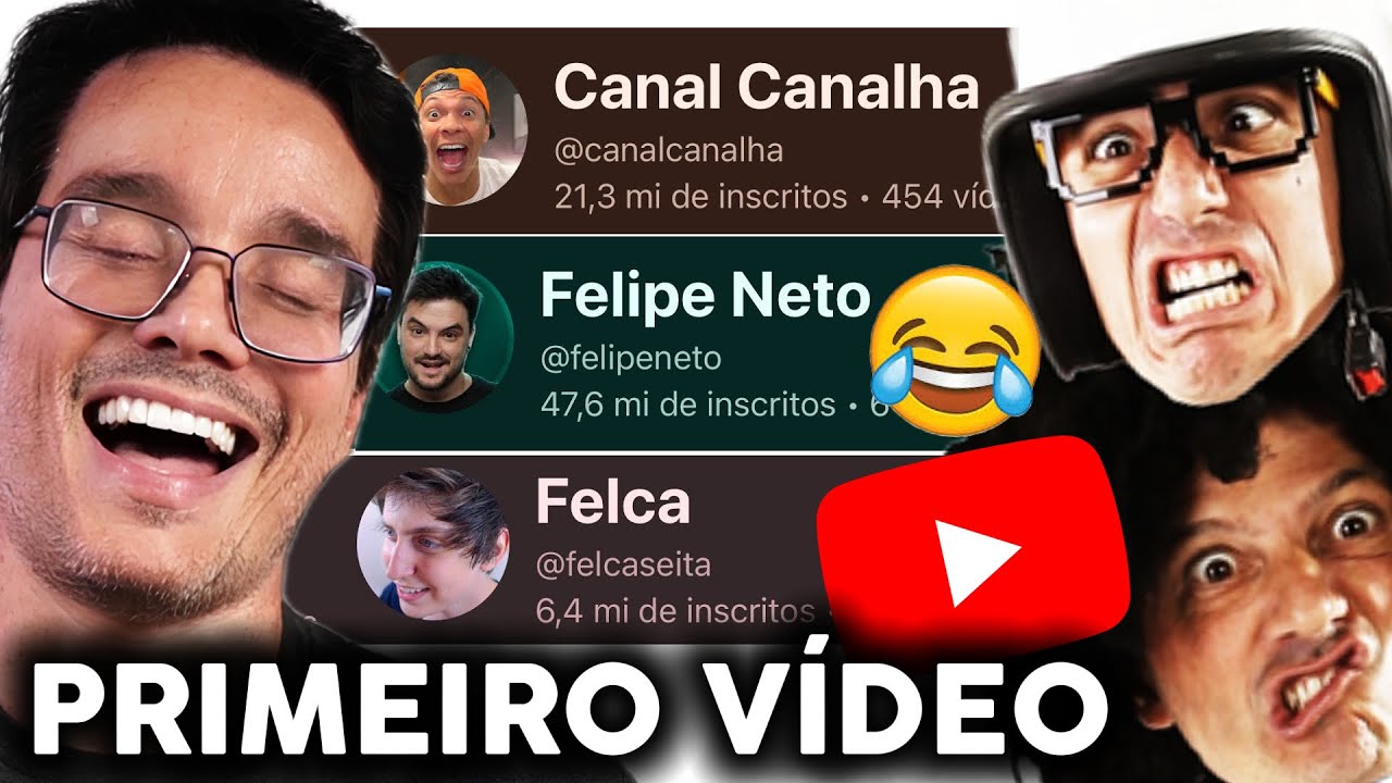 RIDÍCULO! ASSISTINDO OS PRIMEIROS VÍDEOS DOS YOUTUBERS FAMOSOS ft Irmãos Piologo