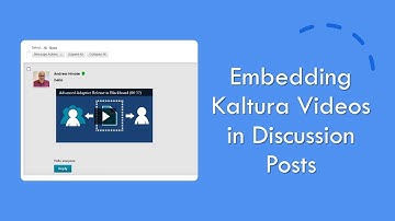 Embedding Kaltura Videos in Discussion Posts