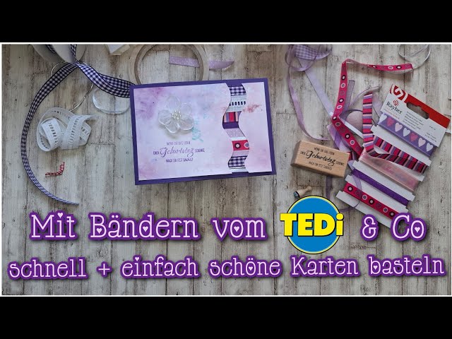 Quickly and easily make an impressive card with (Tedi) ribbons