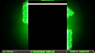 New Green Flame Youtube Background Template NEW Youtube layout By MF Design