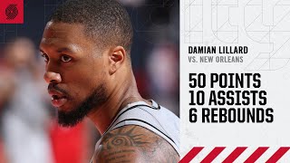 Damian Lillard (50 PTS, 10 AST) Highlights | Trail Blazers vs. Pelicans