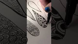 My first video of relaxing Zen tangled drawing.