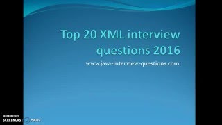 Top 20 XML interview questions 2016