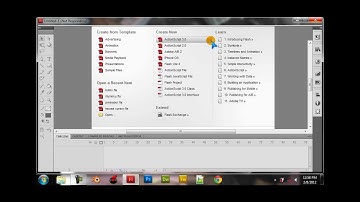 Adobe Flash Professional CS5 tutorial - menu