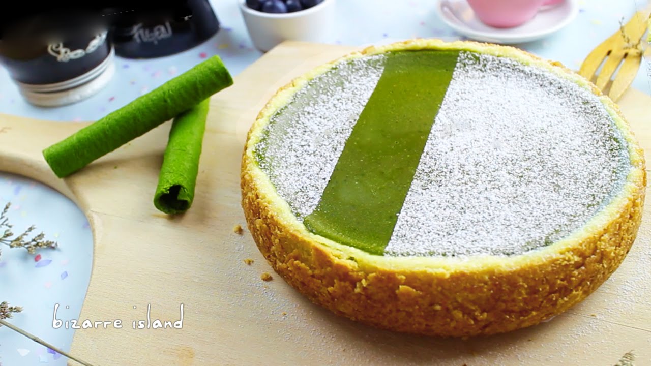 NO BAKE: STOVE TOP Matcha Green Tea Cheesecake Recipe������ | d for delicious - YouTube