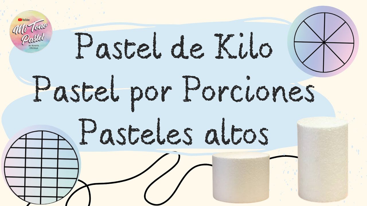 Pastel de KILO, PORCIONES o Pasteles Altos Información detallada por moldes