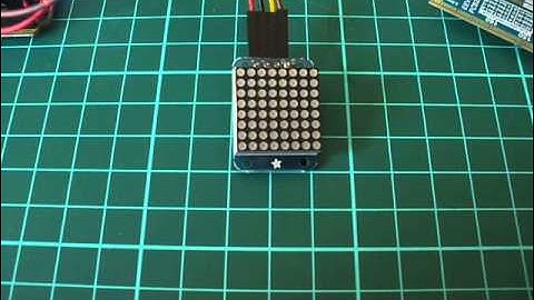 adafruit mini LED matrix text demonstration