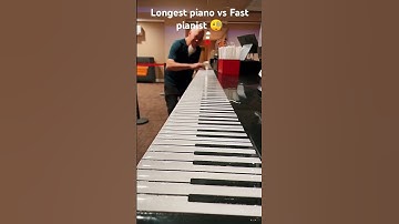 Fastest piano player playing the longest piano in the world 😳 🔥
