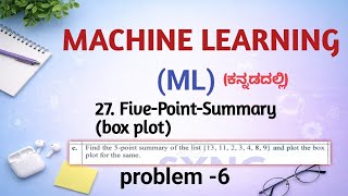 Problem-6|Five-point Summary|box plot|Machine learning|ML|important concept|Eduyodha